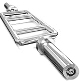 WWAIHY Barra De Musculación 50mm,88cm Barras De Pesas Olympia Professional,Antideslizante Barra De Entrenamiento para Bíceps Y Tríceps,Barra Curl Z con 2 Collares Spinlock(Size:88cm,Color:Plata)