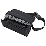 HMF 48811-02 Bolso de Camarero, Monedero de Camarero, incl. Cambiador de Monedas para Euros con Cinturón de Transporte y Cremallera Bolsillo, 20,5 x 6,5 x 10 cm, negro