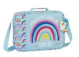 safta 612033385 Maletín Cartera extraescolares Glowlab, Azul