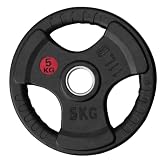 Disco de Pesa olímpica 5.0kg Hierro Fundido con Revestimiento de Caucho Marca Fit-Force
