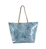For Time, Bolso de playa Pineapple para Mujer, Azul, 58x38 cm