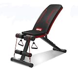 Banco de musculación plegable, de la marca SZ5CGJMY, sistema para entrenar los abdominales, banco reclinable para gimnasio