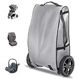 Zamboo Bolsa de Transporte Protectora para Silla de Paseo y Silla de Coche - Bolsa de viaje para Grupo 0, Silla de Auto y Carritos en el coche o el avión - Gris