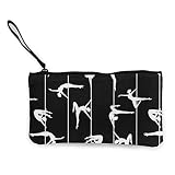 Yuanmeiju Monedero Unisex, Bolsos para Monedas, patrón artístico de Bailarina de Barra, Monedero de Lona para Mujer, Monedero pequeño para Cambio, Monedero, Tarjetero, Billetera para teléfono