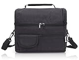 PuTwo Térmica Porta Alimentos 8L Hermética Bolsa Térmica Plegable Bolso Nevera Térmica Tela Bolsas Térmicas para Llevar Comida Nevera Almuerzo para Adulto Niños Trabajo Oficina Playa Viaje -Negro