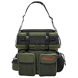 ARAPAIMA FISHING EQUIPMENT Caja de Pesca | Bolsa con Compartimentos | Caja Asiento | Mochila para Almacenamiento - Verde
