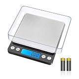 GRIFEMA - Báscula de Cocina con Pantalla LCD, Digital, Balanza con Tapa, Acero Inoxidable [Exclusivo en Amazon]