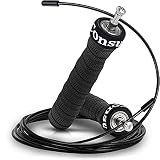 CONSUL Cuerda para saltar de alta velocidad,Comba de CrossFit,Speed rope crossfit,Incluye 2 comba de saltar ,Rodamiento rápido.Comba de Boxeo,También es adecuado para las mujeres!