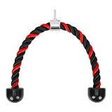 LAPONO Fuerte y Antideslizante Cuerda para Tríceps,Nylon Cuerda de tracción para Gimnasio con Mango Antideslizante Adecuado para Equipos de Ejercicio mecánico de Gimnasio en casa