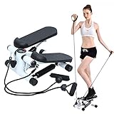 Paneltech Máquina de Step Swing Stepper Mini Stepper Fitness Stepper Aparato de Entrenamiento Stepper con Resistencia Regulable y Consola inalámbrica