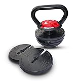 (nuevo) Pesa rusa ajustable por RPM Power- Opciones de peso de 3-18 kg (mecanismo de bloqueo fácil)-7+ diferentes opciones de peso