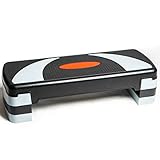 PRISP Step para Fitness 78 cm; Ajustable en 3 Alturas (10/15/20cm); Stepper Aerobic para su Gimnasio en casa; 78 x 28 cm