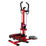 FLAMY Stepper Up-Down, con Mango Swing Paso a Paso,Equipado con Mancuernas, Tocadiscos Deportivo, Puede ser Utilizado por Dos Personas para Entrenar al Mismo Tiempo