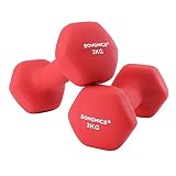 SONGMICS Juego de 2 Mancuernas para Gimnasio y Entrenamiento 2 x 3 kg SYL66RD