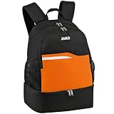 JAKO Competition 2.0 Mochila, Unisex Adulto, Negro/Naranja, 34x24x48 cm
