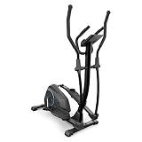 CapitalSports Helix Air - Bicicleta elíptica, Volante de inercia 12kg, 24 Niveles, Correa de tracción, Pulsómetro, Soporte Tableta, Certificación TÜV, Tecnología MagResist, hasta 120kg, Antracita