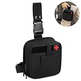Selighting Bolsa de Pierna Tactica Hombre Bolso de Cintura Ejército Militar Riñonera de Gran Capacidad Cinturón Bolsa MOLLE Médico (Negro)