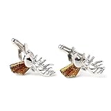 RXL Robusto Santa Claus través de la Personalidad árbol de Navidad de Dibujos Animados de Animales en Forma de Camisa Francesa de Las Mancuernas Masculinas Hurry Up Reno Durable