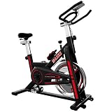 SHUOQI Bicicletas Estaticas Spinning, Bici Indoor, Volante De Inercia De 15 Kg, Adecuado para Principiantes De Menos De 183 cm / 130 kg