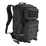 ProCase Mochila Táctica Militar 40L, Paquete de Asalto MOLLE de Gran Capacidad para Utilidad Militar, Bolsa de Emergencia de 3 Días para Caza Senderismo Acampada y Actividad al Aire Libre –Negro