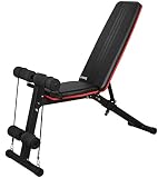 UKing Plegable Banco de Pesas, Ajustable Banco de Musculacion Carga Máxima de 400 kg, Banco de musculacion para Sit Up,Abdominales Mancuernas Musculacion Banco de Ejercicio Barbell Profesional