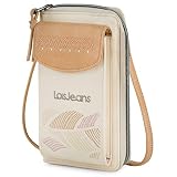 Lois - Mini Bolso Bandolera para Teléfono con Asa Larga Extraíble para Mujer. Bolsillos Delantero y Trasero. Múltiples Departamentos. Billetero y Tarjetero 310761, Color Beige
