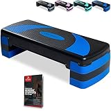 arteesol Step Fitness Cardio en Casa, Plataforma Steps Stepper Fitness Aerobic de Altura Ajustable(10/15/20 cm), Cardio para Ejercicios Gimnasia en Hogar/Gimnasio/Oficina, Carga Máx 250kg(78x30cm)