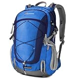 MOUNTAINTOP Mochilas Senderismo 40 litros, Portátil Mochila Trekking Impermeable, Mochilas de Montaña Hombre Mujer para Viajes Acampadas al Aire Libre (Cielo Azul)