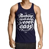 lepni.me Camisetas de Tirantes para Hombre Citas de motivación para la Vida - Vintage Inspirado Refranes Divertidos (X-Large Azul Multicolor)