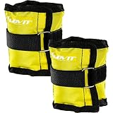 Movit Twin Set de Pesas para muñeca/Tobillo, Peso del Brazo, Pesas de 0.5kg, Ejecución de Pesas en Amarillo/Peso 2X 0,5kg