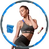 Fitness Hoop Adult, Círculo de Fitness 6-8 Secciones desmontables Sports Hoola Hoop, Niños principiantes Hullahub Aro de pérdida de peso para fitness, entrenamiento, contornos de músculos abdominales