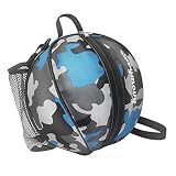 Eovymovy Bolsa de Baloncesto,Bolsa Balon Baloncesto,Bolsa de Hombro de Baloncesto,Bola Redonda Bolsa de Baloncesto portátil Bolsa de fútbol Bolsa de Transporte de Voleibol Funda (Camuflaje Azul)