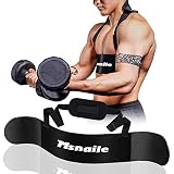 Msnaile - Bíceps de alto rendimiento para bíceps y tríceps de brazos, construcción corporal y crecimiento muscular, para levantamiento de pesas y mancuernas, soporte equilibrado (negro)