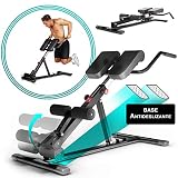 Sportstech BRT150 Entrenador de Espalda y Abdomen 6en1- ergonómico y Ajustable; Sistema único de Bloqueo y fácil de Plegar, diseño Antideslizante, Banco de Pesas + fijación de Pierna Adaptable