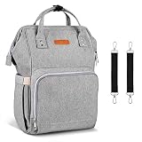 YISSVIC Mochilas para Pañales Bolsa de Pañales Bolso Cambiadore Pañale con USB Puerto de Carga 2 Ganchos de Cochecito y Bolsa de Preservación de Calor