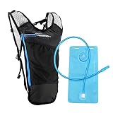 Lixada Mochila Hidratación 5L Mochila + 2L Bolsa de Agua Súper Ligero para Bicicleta Ciclismo Senderismo Excursionismo (Azul)