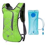 Mochila de Hidratación Ligero,Mochila con 2L Bolsa de Agua para Mujer y Hombre,8L Mochila de Bicicleta Ultraligera Transpirable para Ciclismo,Camping,Senderismo,Running