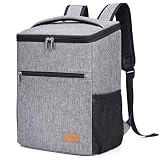 Lifewit Mochila de Refrigeración Bolsa Térmica Porta Alimentos Mochila Grande Suave para la Playa/Picnic/Día de Campo/Barbacoa (Gris)