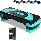 arteesol Step Fitness Cardio en Casa, Plataforma Steps Stepper Fitness Aerobic de Altura Ajustable(10/15/20 cm), Cardio para Ejercicios Gimnasia en Hogar/Gimnasio/Oficina, Carga Máx 250kg(78x30cm)