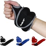 MOVIT dos pesas para muñeca en forma de manguito Muñequeras Lastradas pesas 2,0kg colore negro