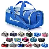 Bolsa de Deporte Gimnasio Fitness Viaje Vacaciones Deportiva - Bolso Universal con Bandolera - Bolsa plegada Ideal para jóvenes y Adultos, Hombre y Mujer 20L y 40L (Azul, 20 L)