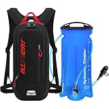 Faneam Ligero Mochilas Trail Running Mochila con Bolsa de Agua 2L, MTB Mochila Hidratacion Ciclismo Mochila de Hidratación Bolsa Hidratación para Ciclismo Marathoner Senderismo Camping