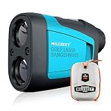 Mileseey Telemetro Golf 600m, Telemetro Caza Profesional, Telemetro Golf con Compensación de Pendiente, Precisión ± 0,55 Yardas, Bandera-Bloqueo, Aumento 6X, Batería y Estuche de Transporte Gratis