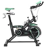 Cecotec Bicicleta Spinning Estática con Volante de Inercia de 25 Kg Extreme 25. Sistema Silence Fit, Pulsómetro, Manillar y Sillín Regulable, Pantalla LCD, Ruedas, Peso máximo 120 Kg