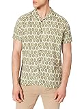 Springfield Lino Bowling Print Camisa, Estampado Verde, M para Hombre