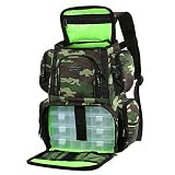 Lixada Bolsa de Tackle Grande Bolsa de los Aparejos de Pesca Multifuncional Práctico Impermeable con 4 Cajas de Aparejos de Pesca