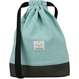 Adore June Daypack Bob Moderno Mochila con Cordón para Deportes, Viajes y Ciudad, Bolsa de Gimnasia para Mujeres y Hombres con Bolsillo Interior y Bolsa de Seguridad con Cremallera, Agua-Azul