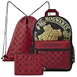 HARRY POTTER Mochilas Escolares, Set con Mochila Escolar, Mochila Cuerdas y Estuche Escolar de Hogwarts