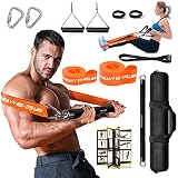 DASKING Kit de resistencia portátil de 500 barras de entrenamiento de fuerza, 2 bandas de resistencia para hombres y mujeres, uso para compresión de pecho, peso muerto y sentadillas, color negro