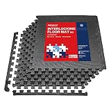 PROIRON Esterilla Puzzle de Fitness Alfombra EVA Espuma para Máquinas de Deporte y Gimnasios 60 x 60 x 1.2 cm (6 piezas)